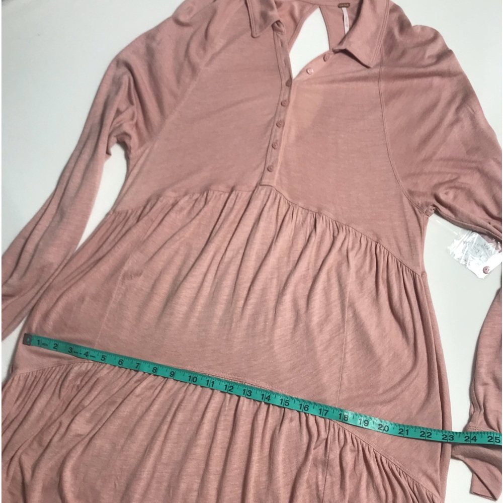 Free People Best Girl Tunic Tiered High Low Ruffles Keyhole Back Dress Medium - Picture 12 of 14